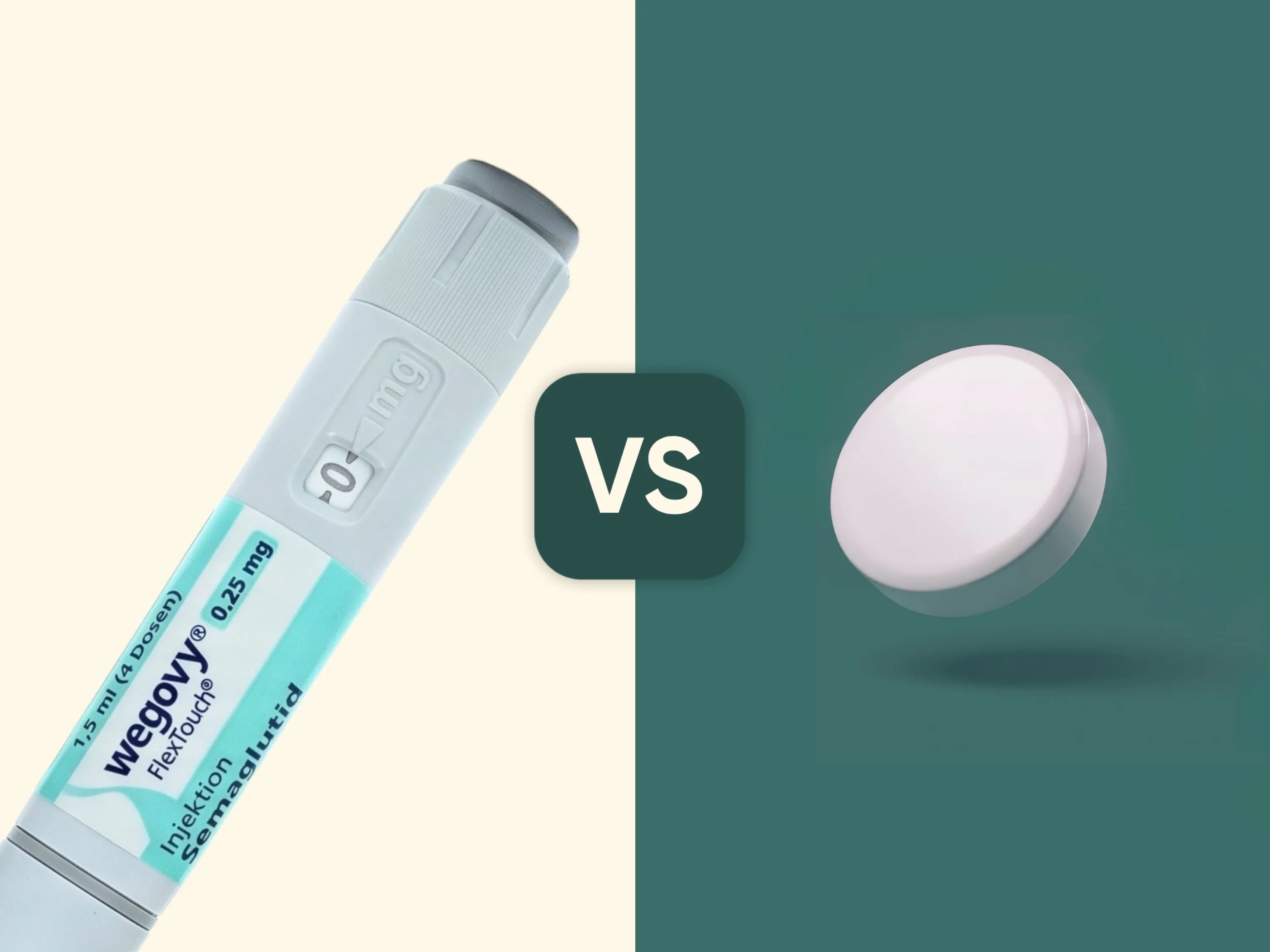 Vergleich: Wegovy Spritze vs Wegovy Tablette im direkten Überblick.