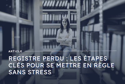 Image mise en avant article sur les choses à faire en cas de registre perdu ou imcomplet - blog Axicoap