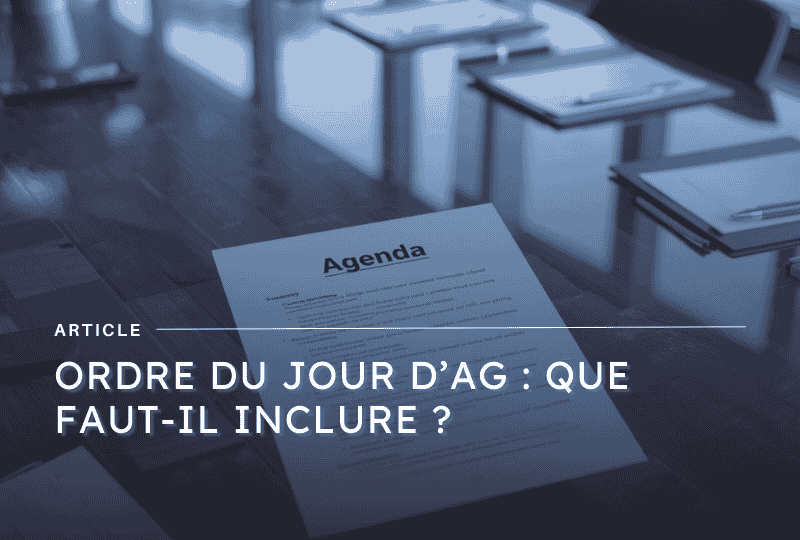 Image mise en avant article sur ordre du jour assemblée générale - blog Axiocap