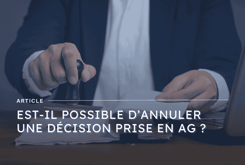 decision prise en assemblee generale
