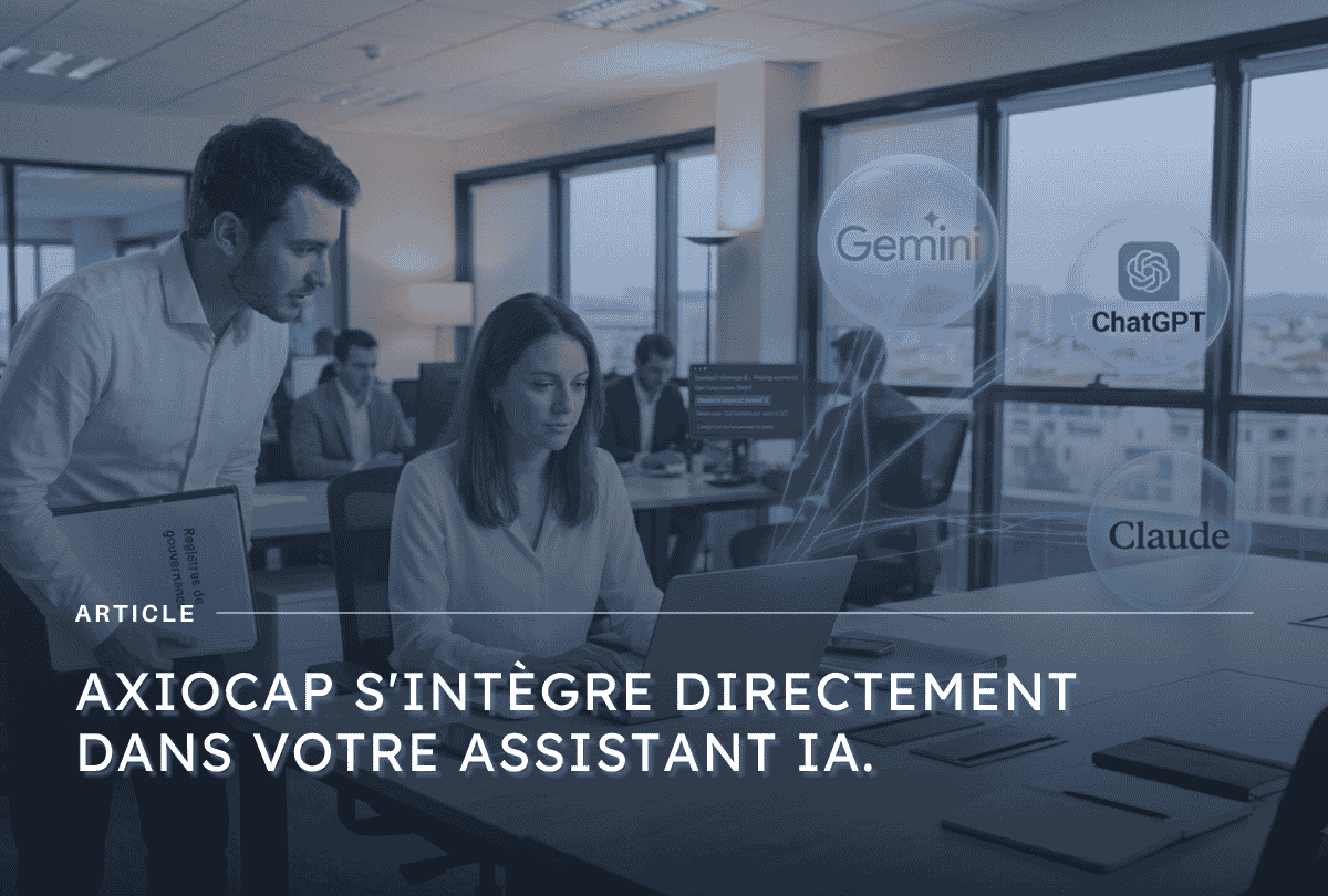 Illustration représentant un assistant IA connecté aux données d'entreprise via le protocole MCP