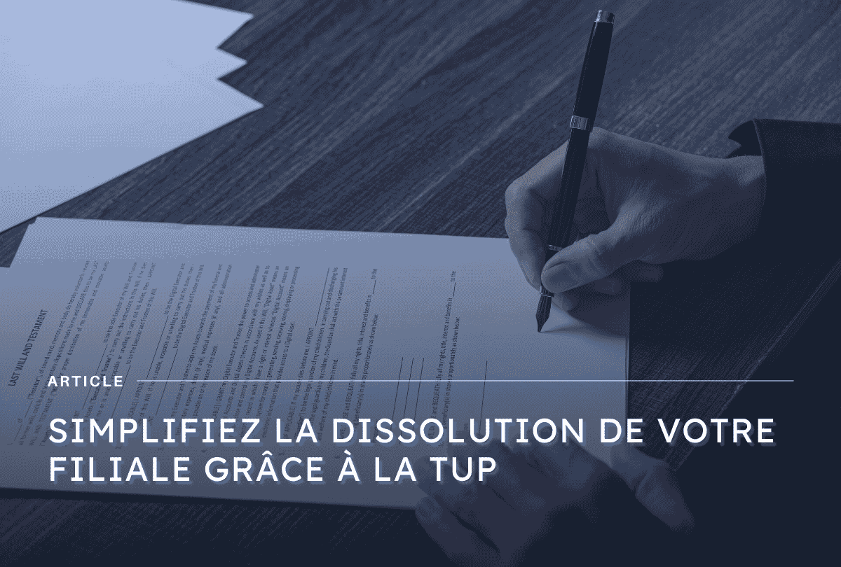Illustration représentant la transmission universelle de patrimoine d'une filiale à sa société mère