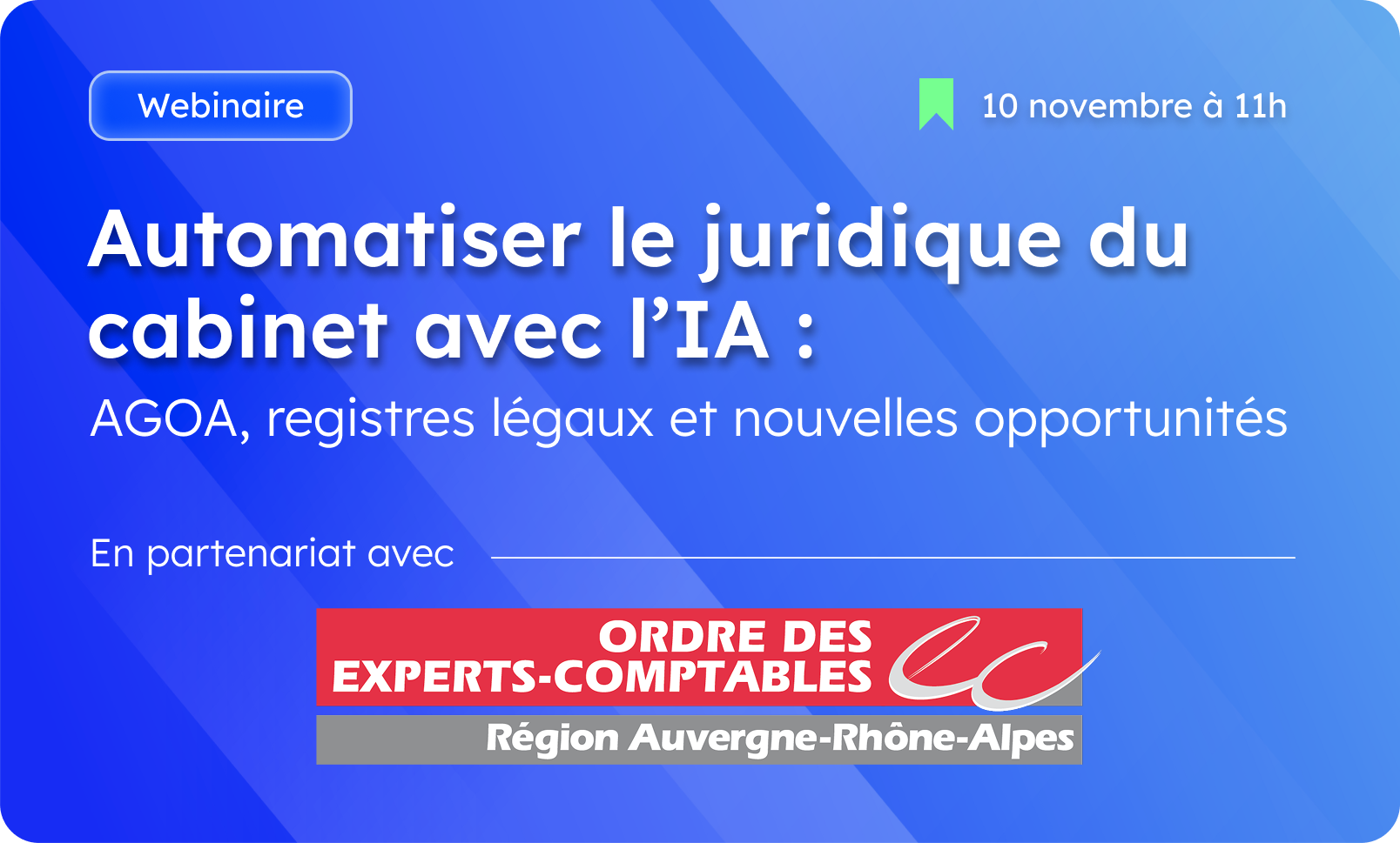 Webinaire en partenariat avec le CROEC Auvergne-Rhône-Alpes