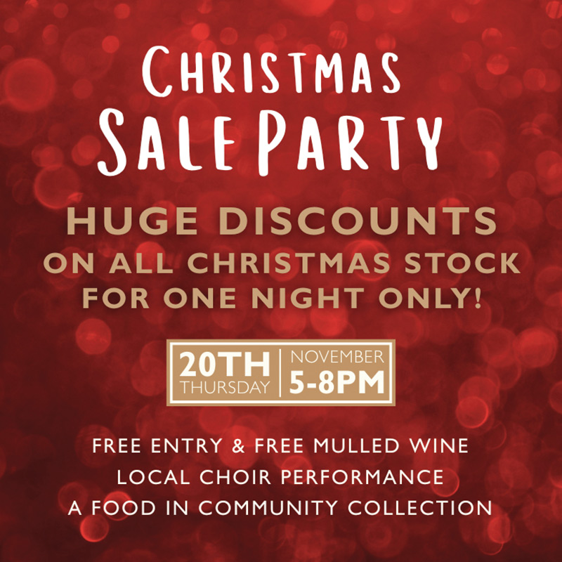 Our Christmas Sale Party on the 20th November