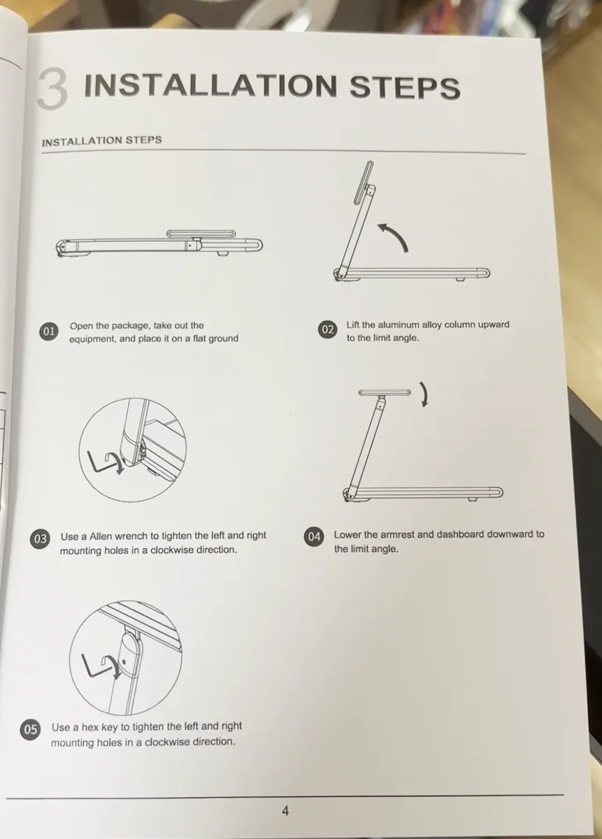 DeerRun X20 instruction manual showing installation steps