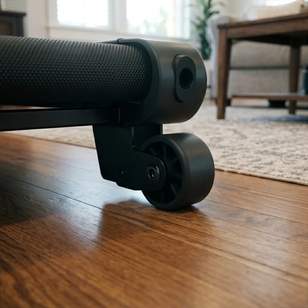 Front transport wheels on the DeerRun X20 treadmill