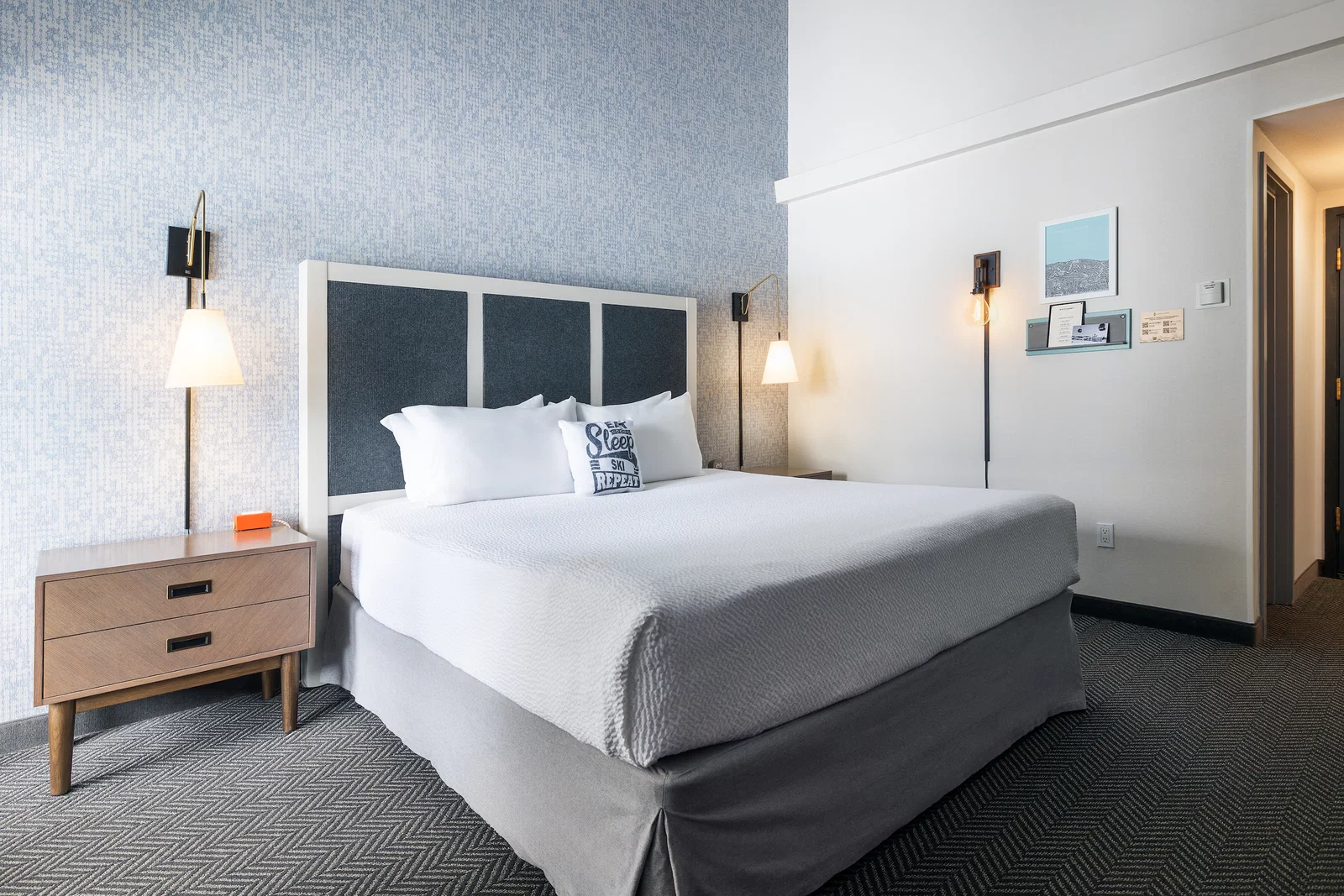 slopeside king bed hotel room steamboat springs
