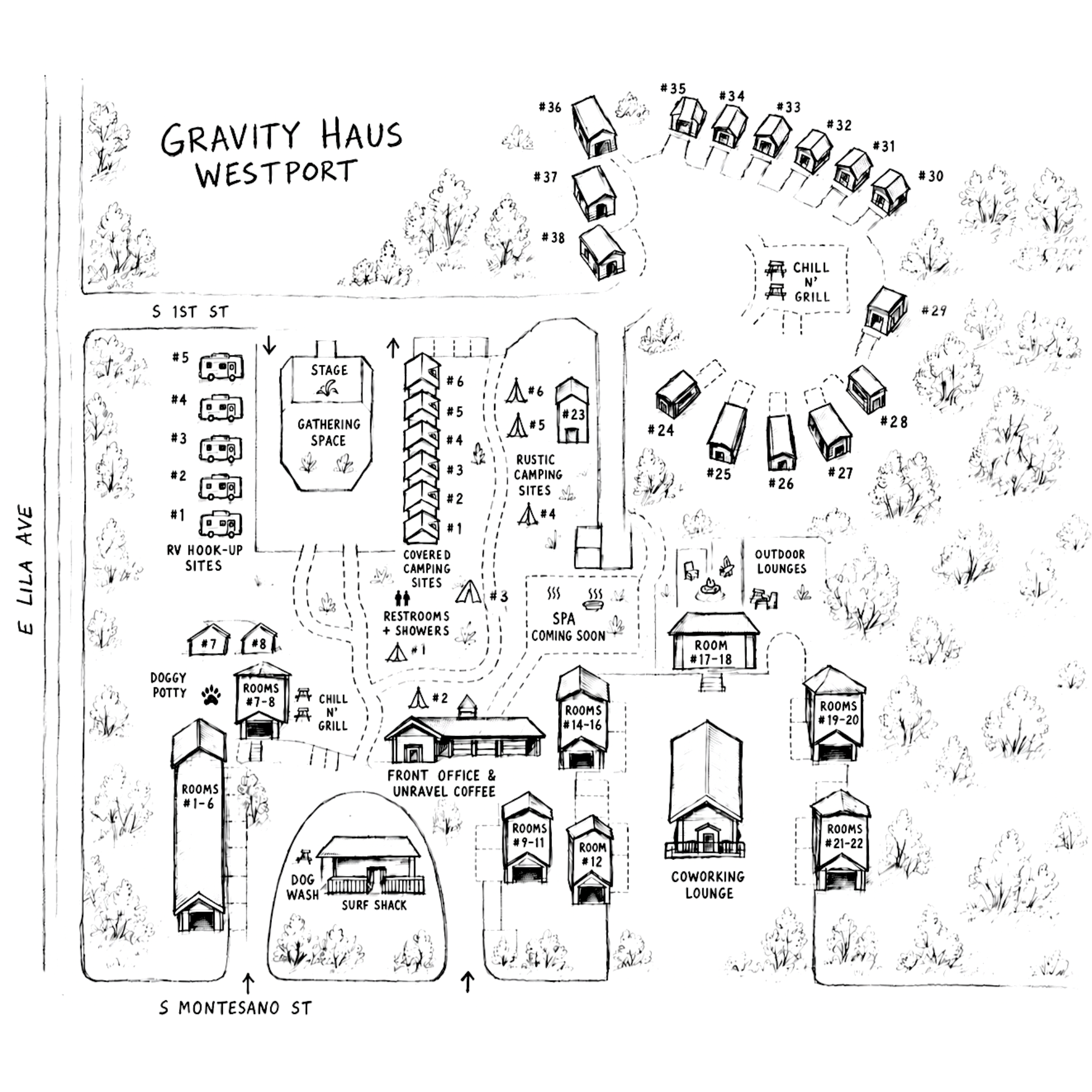 westport camping and rv sites map