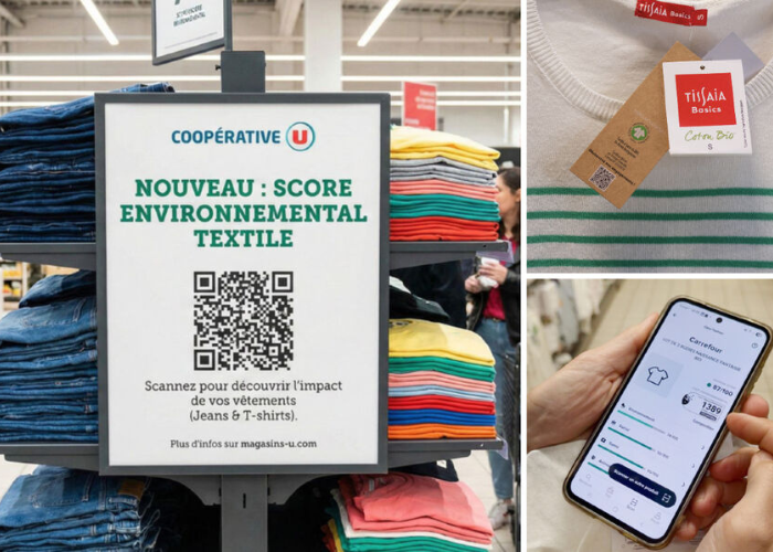 Fairly Made x Leclerc Affichage des QR codes et affichage environnementale