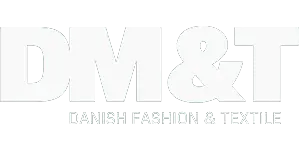 Dansk Mode & Textil (DM&T) logo in white