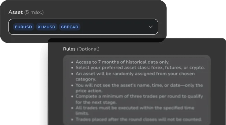 Lobby screen showing casual trading battle with players’ avatar