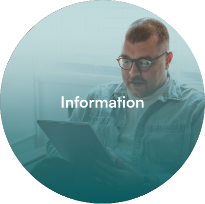 Professional working on tablet, wearing glasses in information technology setting