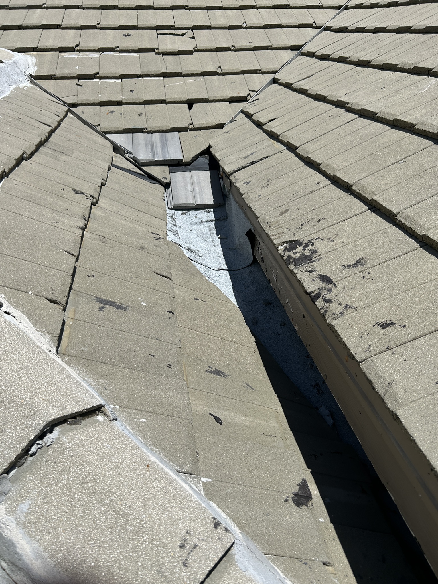 The dead valley problem before the repair in Brantley Oaks, Fort Myers, FL