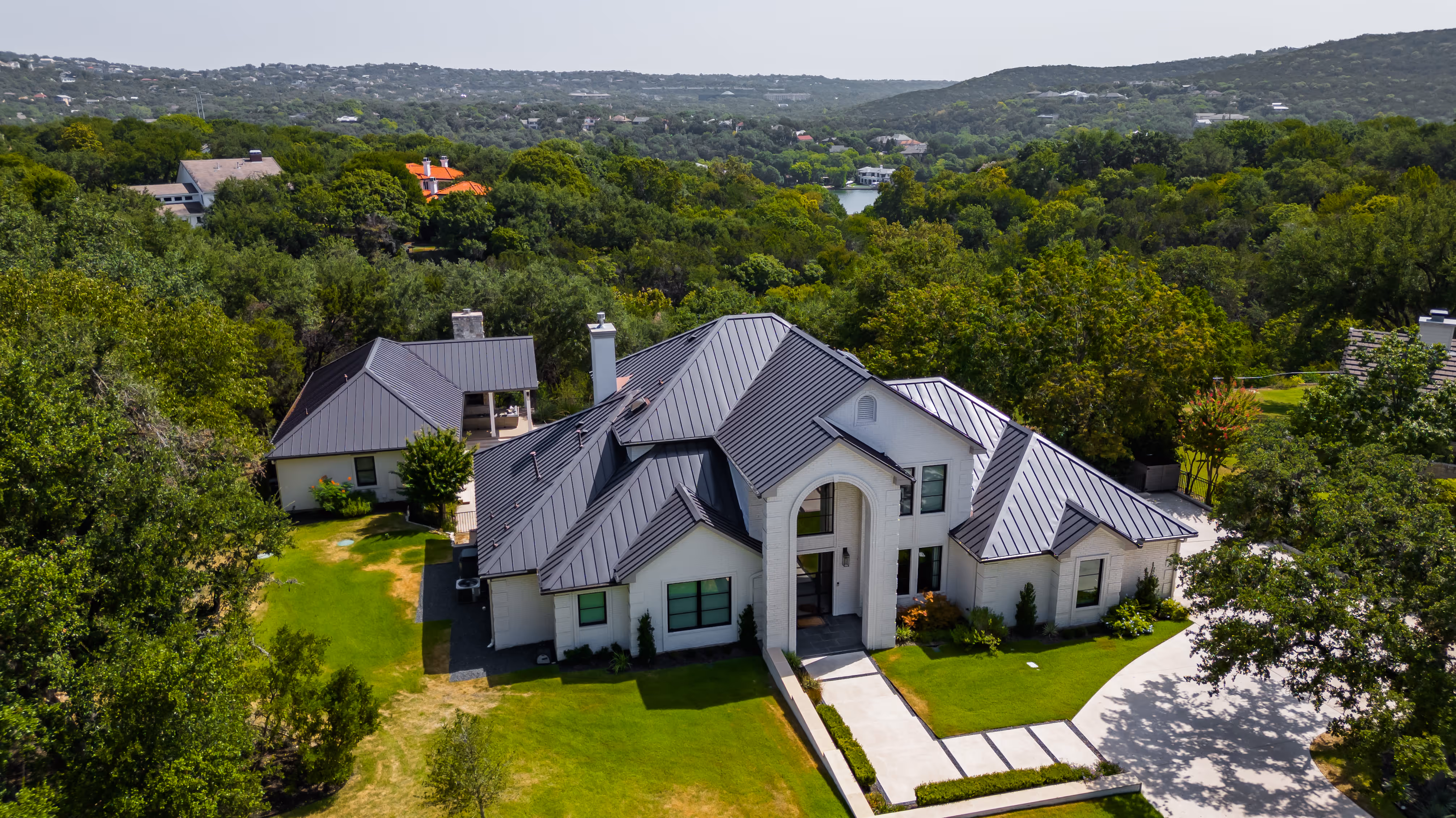Standing seam metal roof.