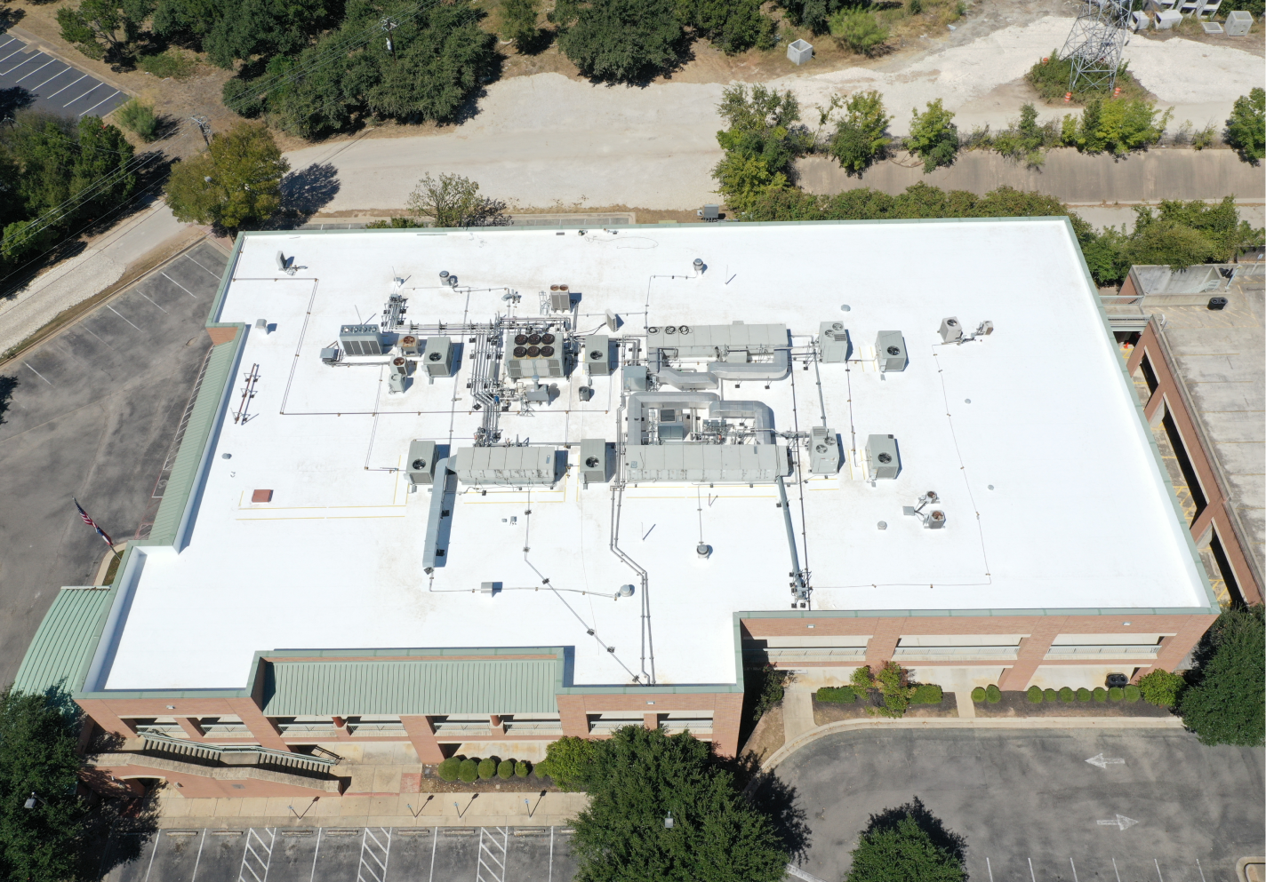 Dirty commercial roof. 