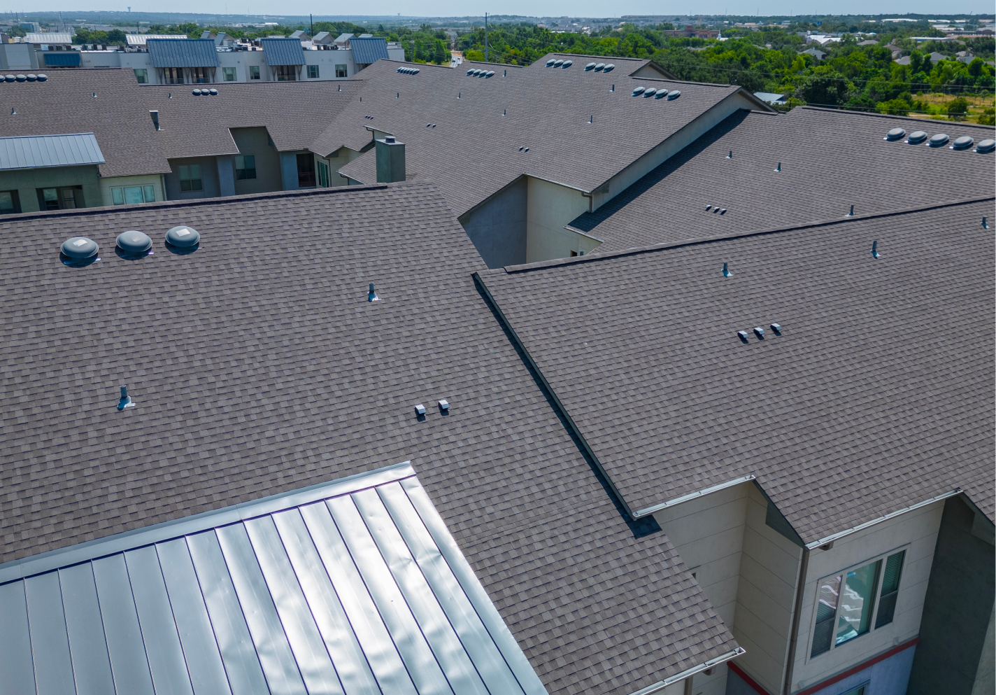 Dirty commercial roof. 