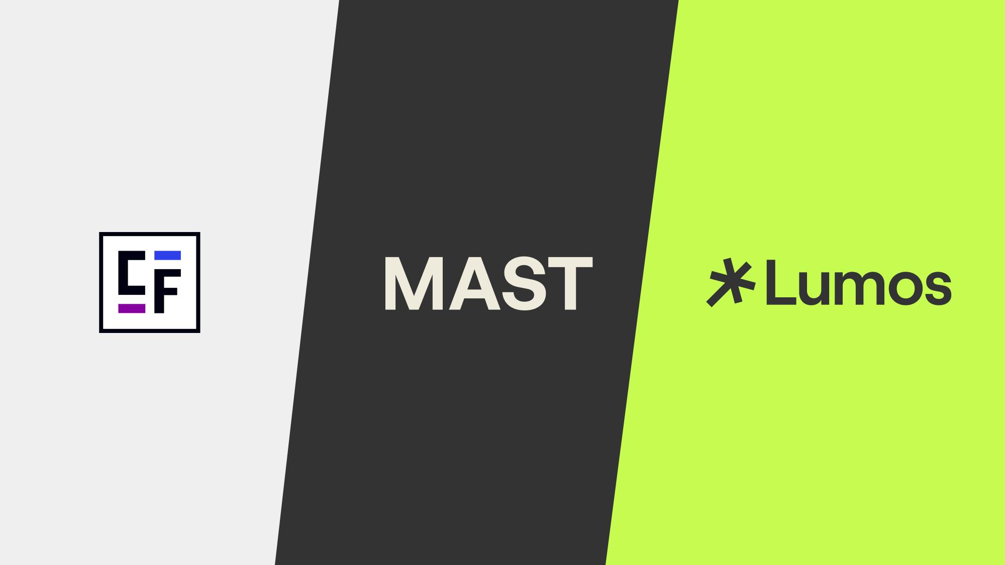 Logos of Client-First, MAST and Lumos frameworks