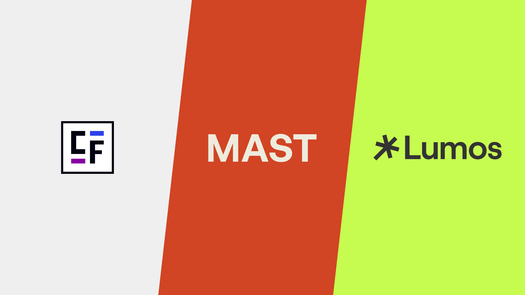 Logos of Client-First, MAST and Lumos frameworks