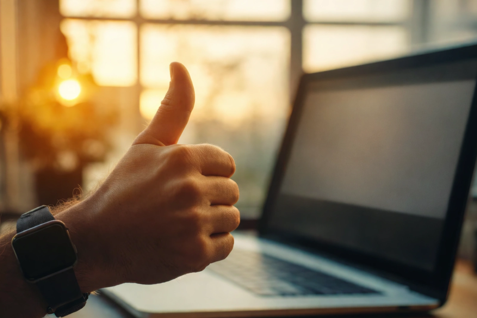 Apolo Ohno smiling genuinely while working at a desk or in a meeting