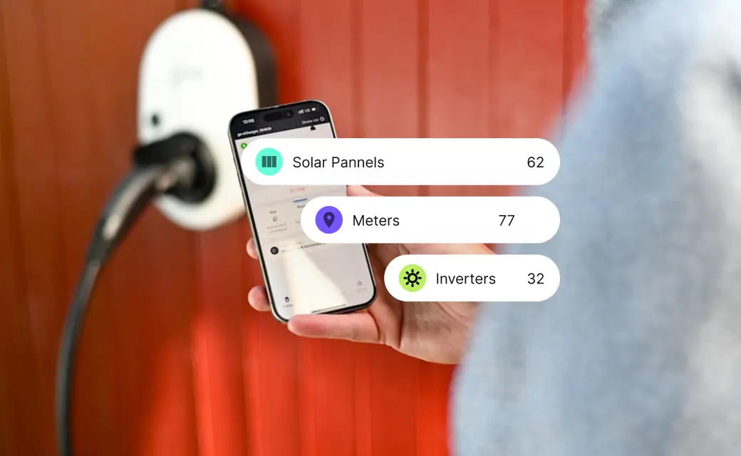 Dashboard showing electricity, gas, and solar costs with bar charts and a stacked bar graph comparing spend with and without savings.