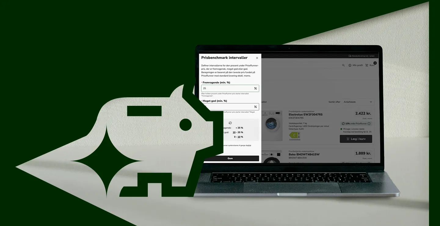 Savings pig with a computer.
