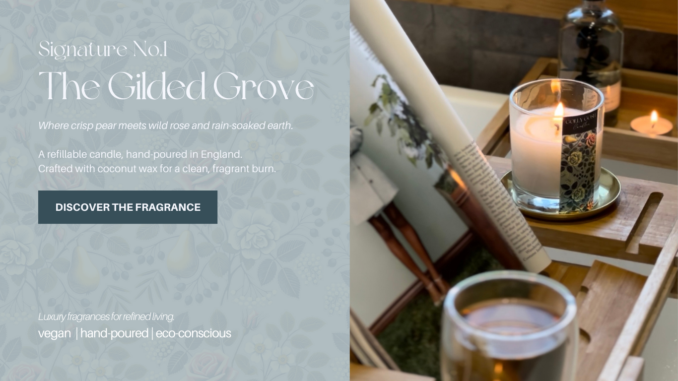 Handcrafted luxury candles made in the UK. Artisan coconut wax candles with premium scents.
