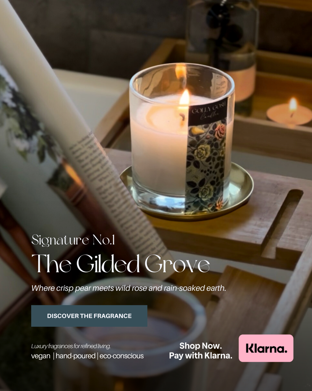 Handcrafted luxury candles made in the UK. Artisan coconut wax candles with premium scents.