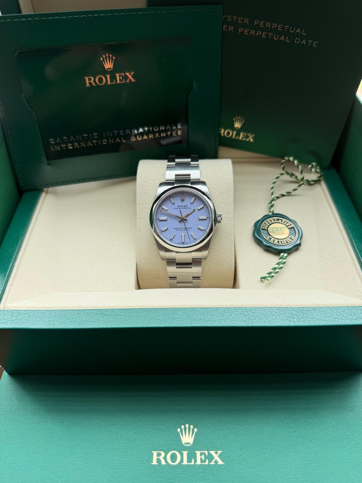 Rolex Oyster Perpetual 34 - Lavender Dial