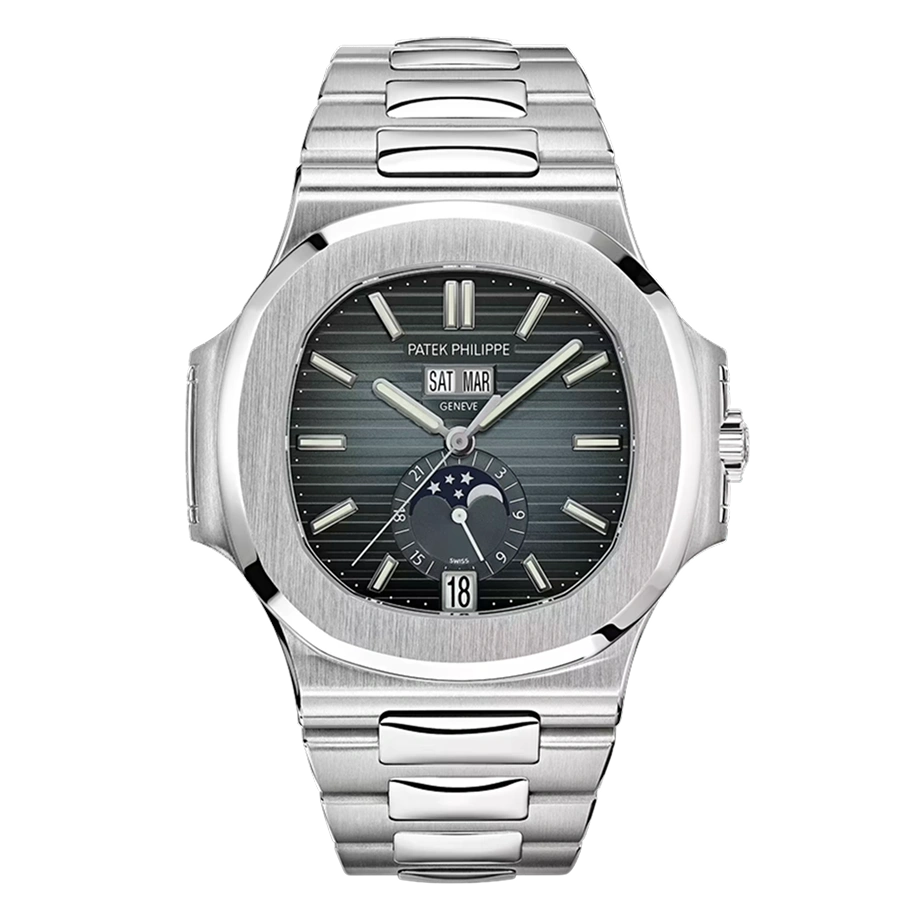 Patek Philippe Nautilus Annual Calendar, Stainless Steel, Blue Dial