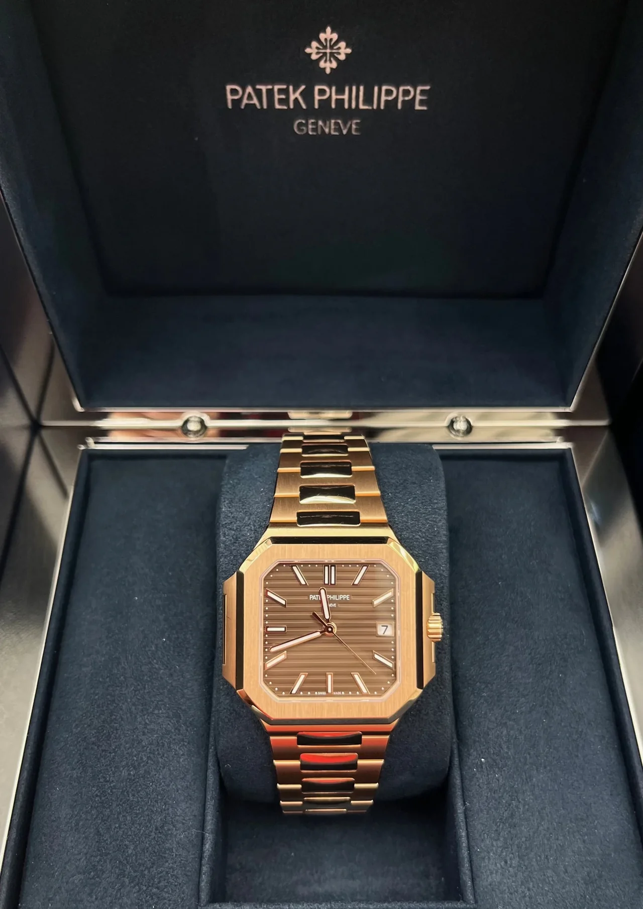 Patek Philippe Cubitus, Ref. 7128/1R-001 - Brown Sunburst Dial