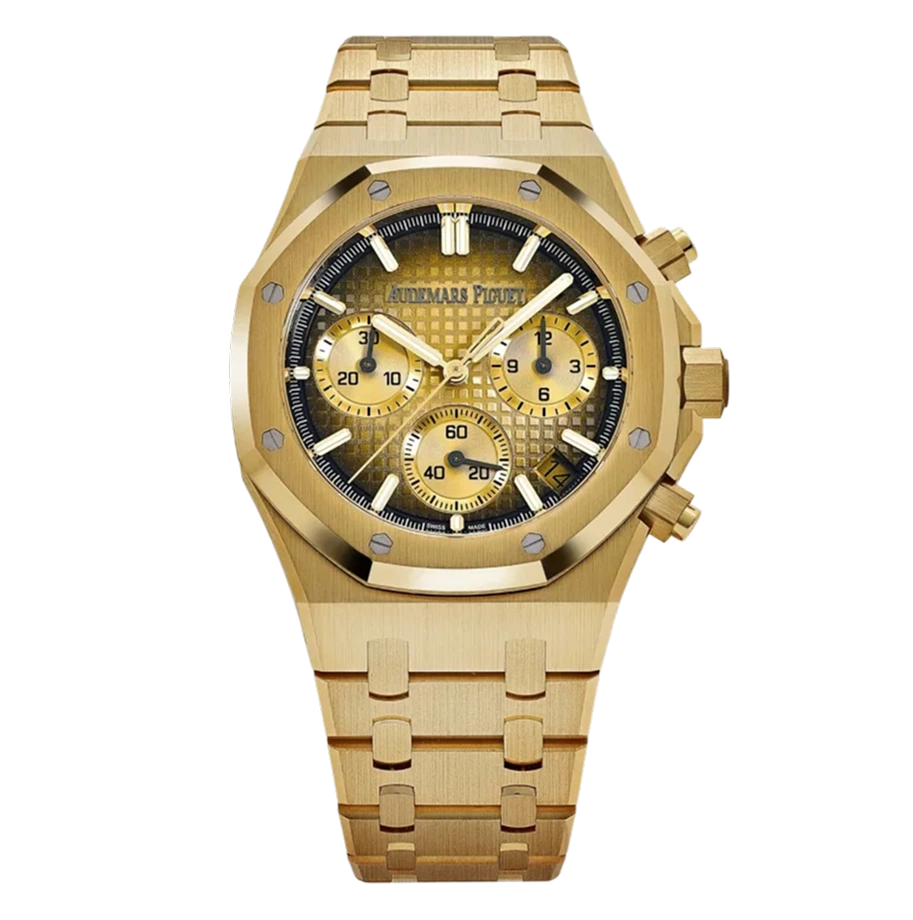 Audemars Piguet Royal Oak Chronograph Yellow Gold Smoked Champagne dial