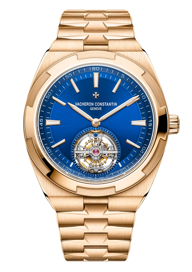 Vacheron Constantin Overseas Tourbillon 18K Rose Gold Blue Dial