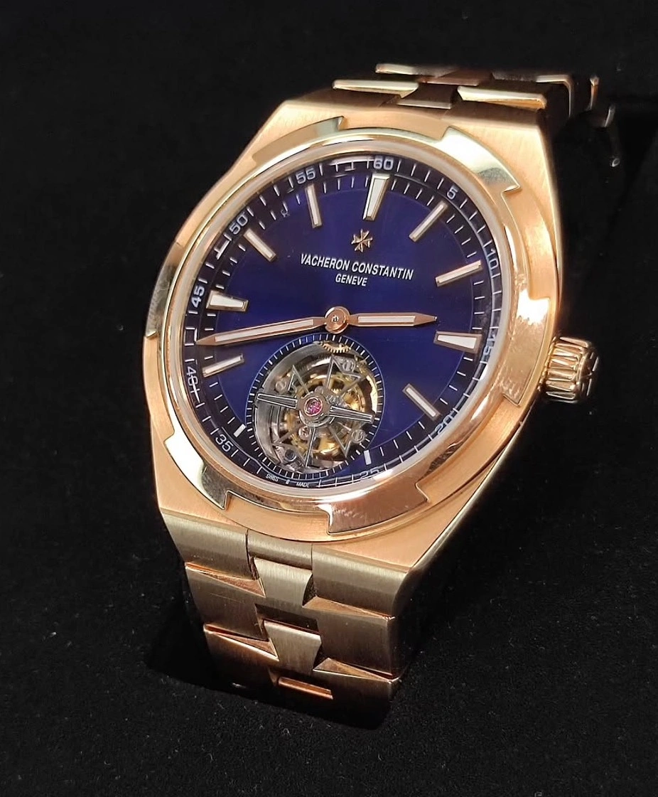 Vacheron Constantin Overseas Tourbillon 18K Rose Gold Blue Dial