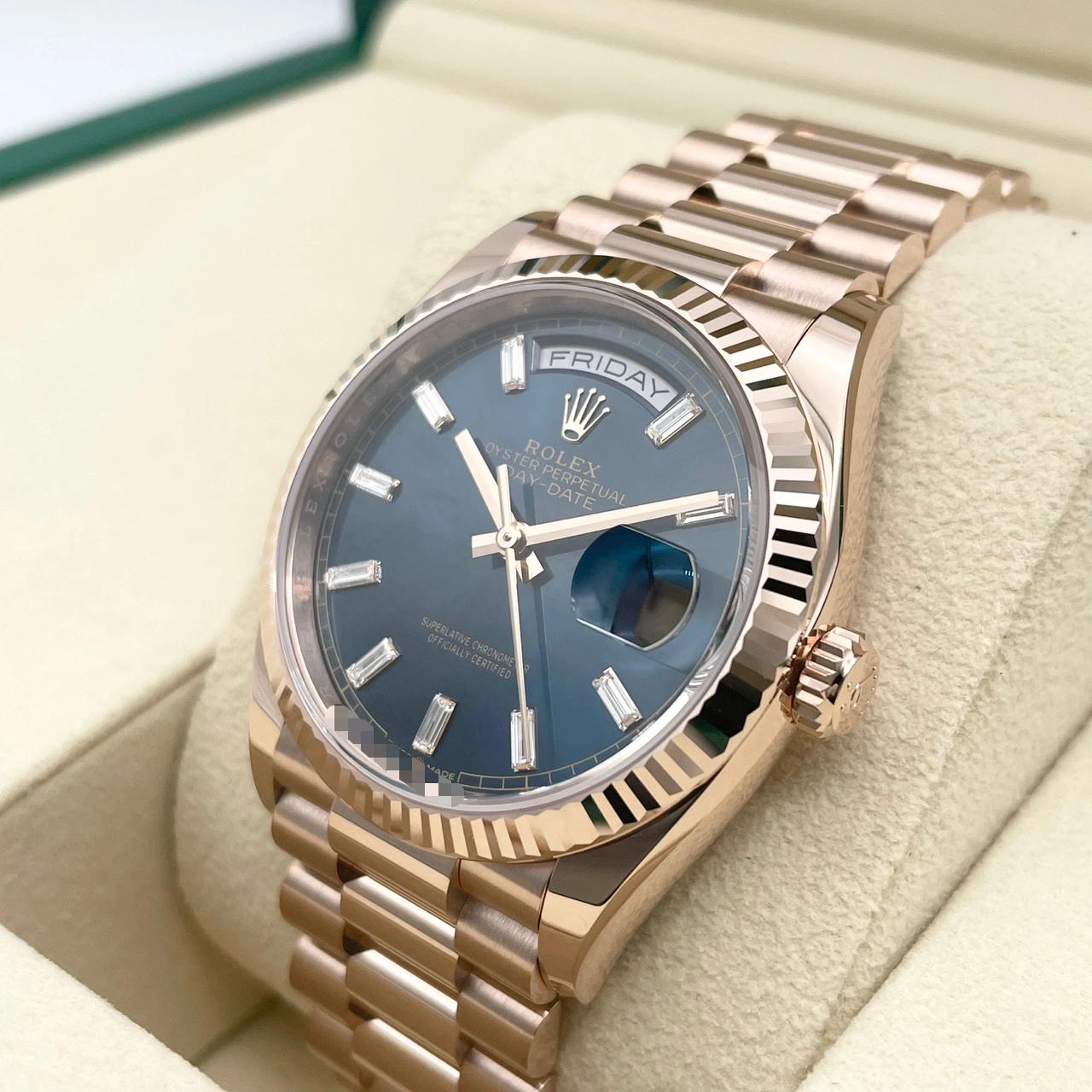 Rolex Day-Date 36, Ref. 128235 - Baguette Diamond Dial