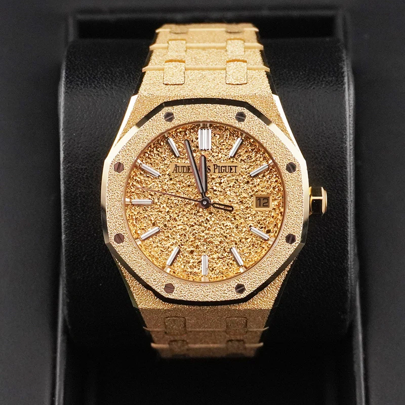 AP Royal Oak Frosted Gold Selfwinding, Ref. 77450BA.GG.1361BA.01 - Gold Dial