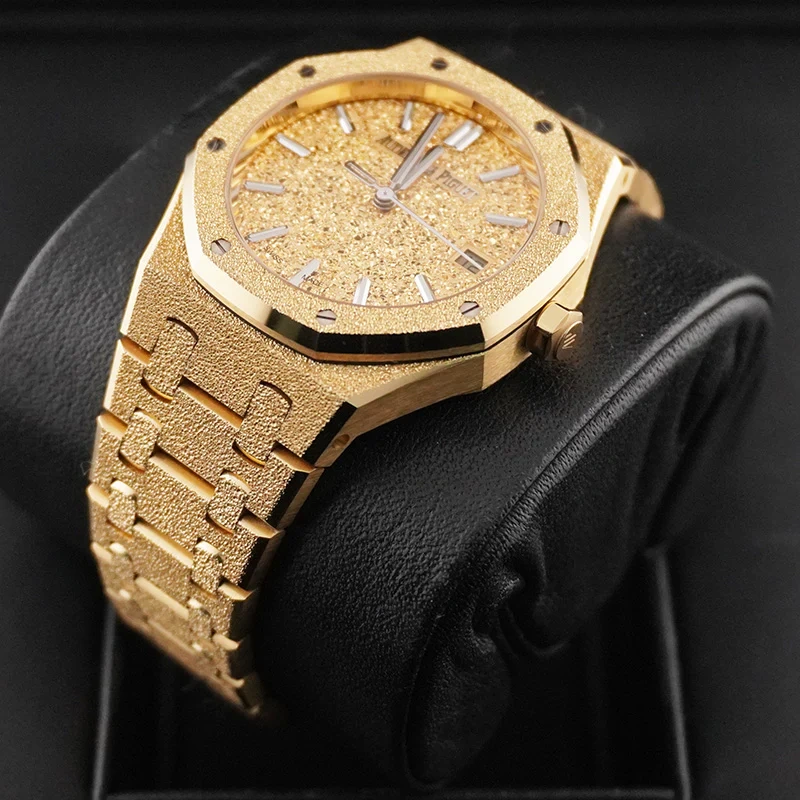 AP Royal Oak Frosted Gold Selfwinding, Ref. 77450BA.GG.1361BA.01 - Gold Dial