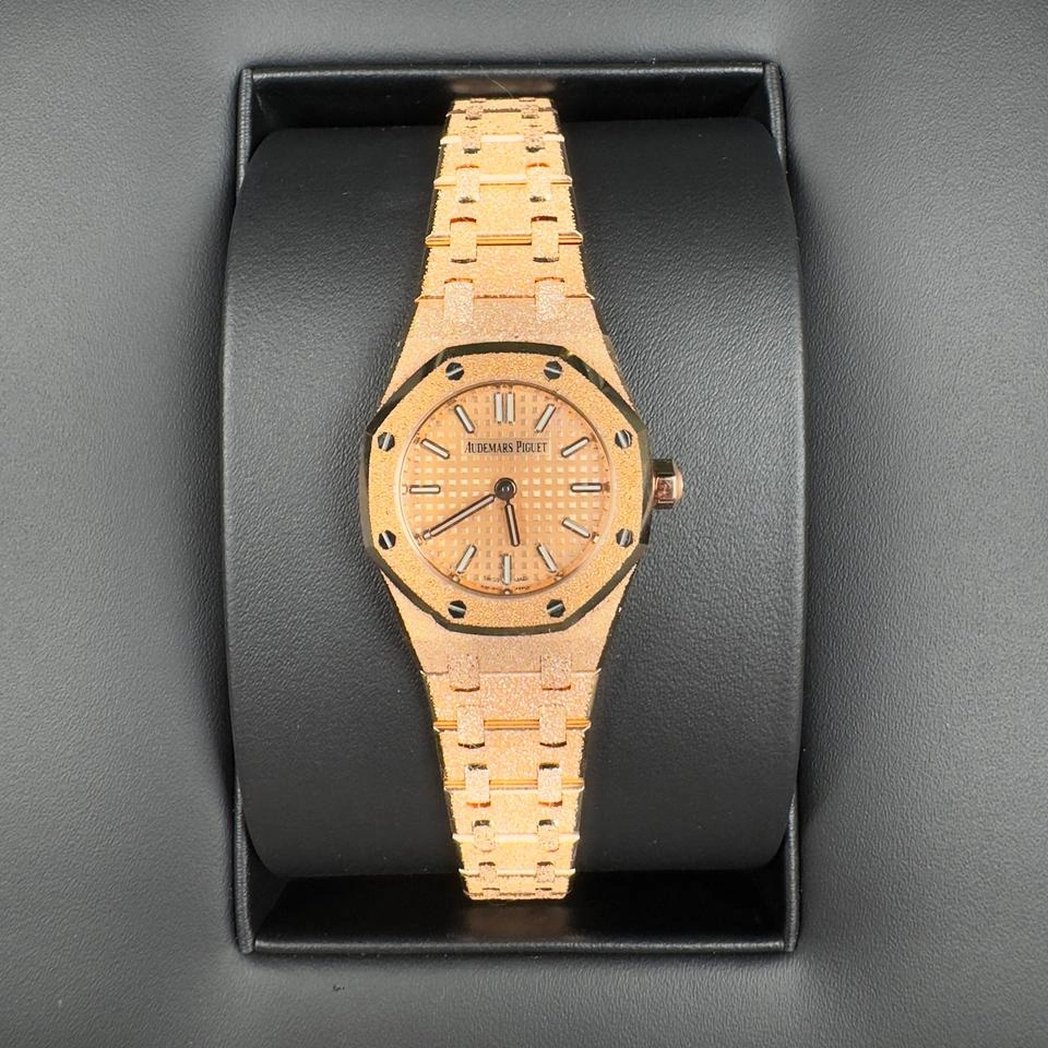 Audemars Piguet Royal Oak Mini Frosted Gold Quartz, Ref. 67630OR.GG.1312OR.01 - Pink Gold Dial