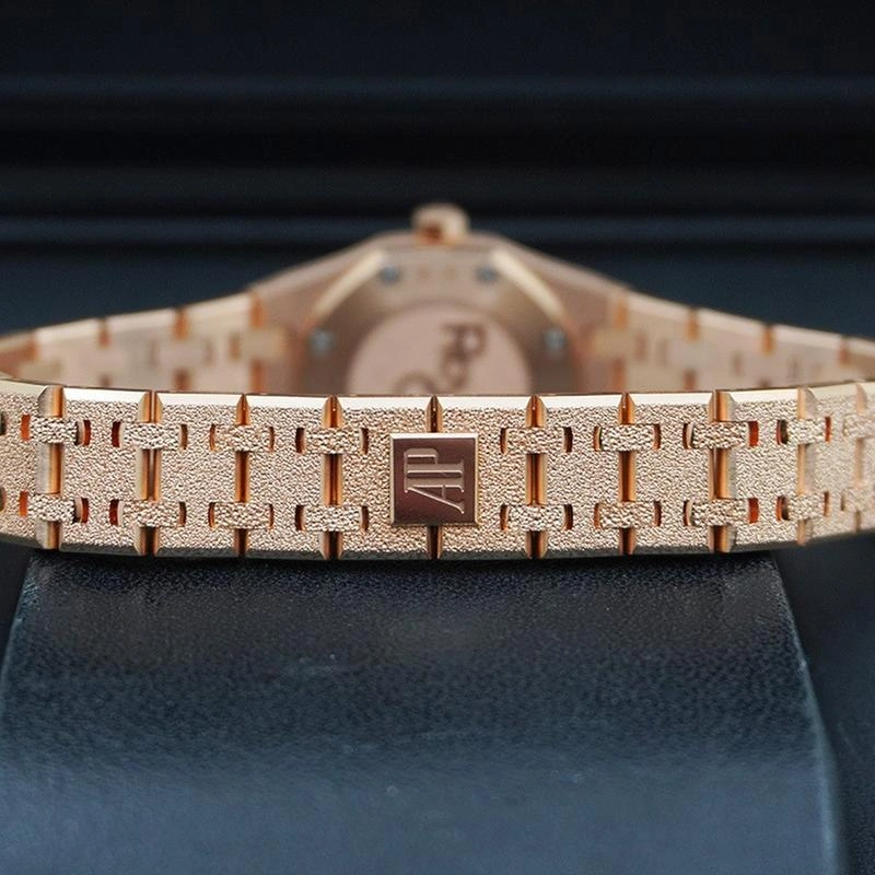 Audemars Piguet Royal Oak Mini Frosted Gold Quartz, Ref. 67630OR.GG.1312OR.01 - Pink Gold Dial