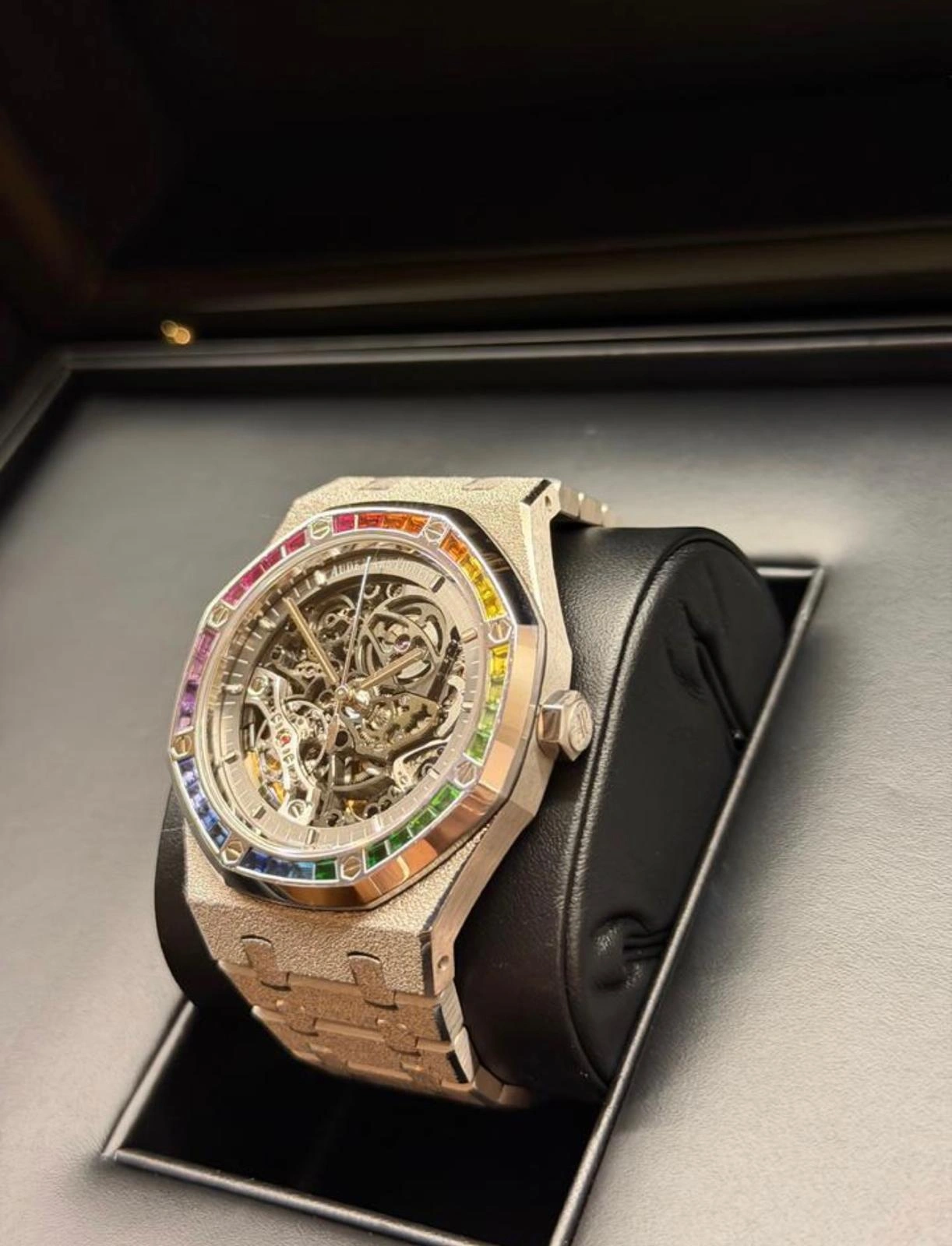 Audemars Piguet Royal Oak Double Balance Wheel Openworked Frosted Gold Rainbow, Ref. 15412BC.YG.1224BC.03 - Skeleton Dial