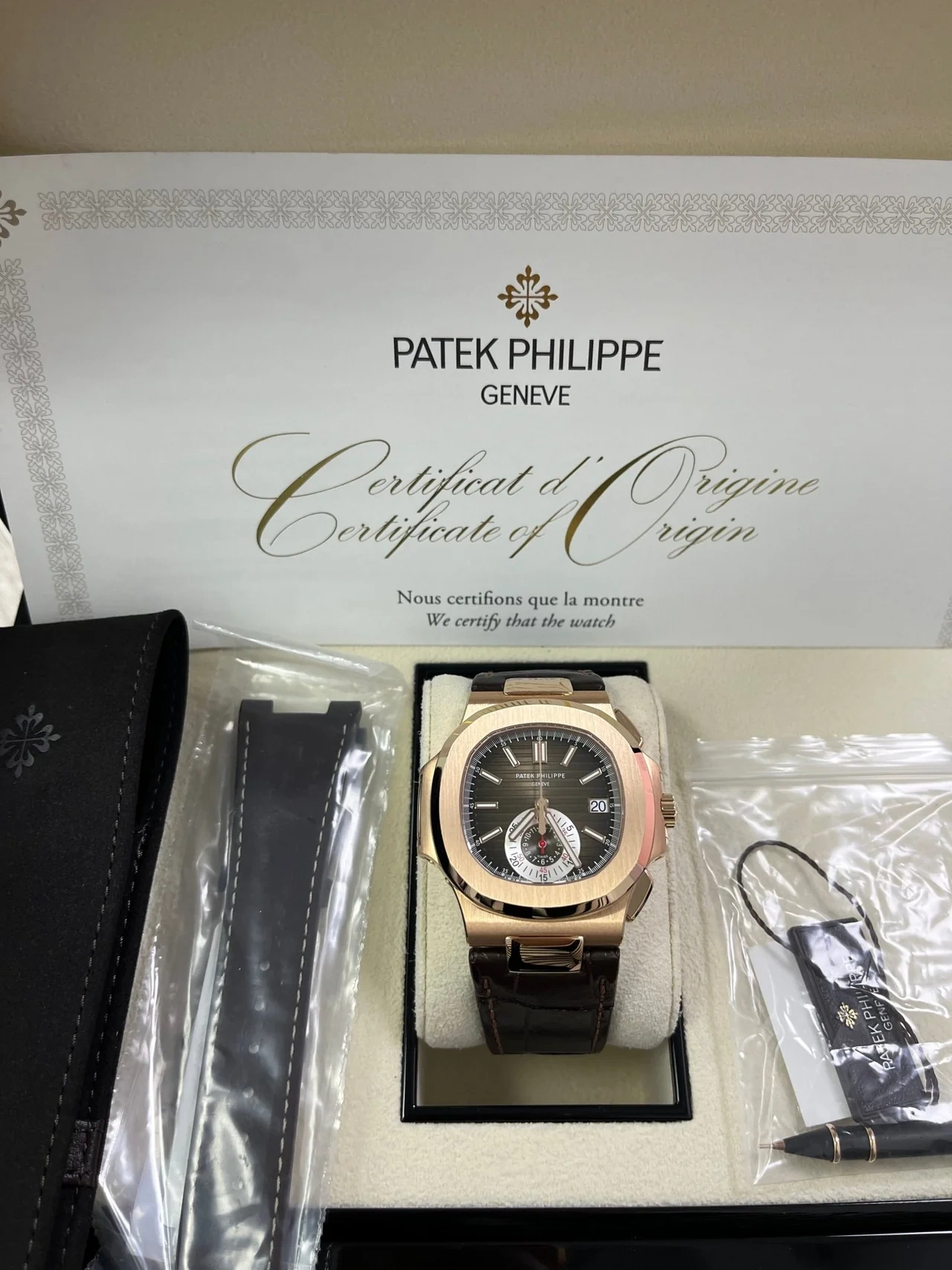 Patek Philippe Nautilus Chronograph, Ref. 5980R-001 - Brown Dial