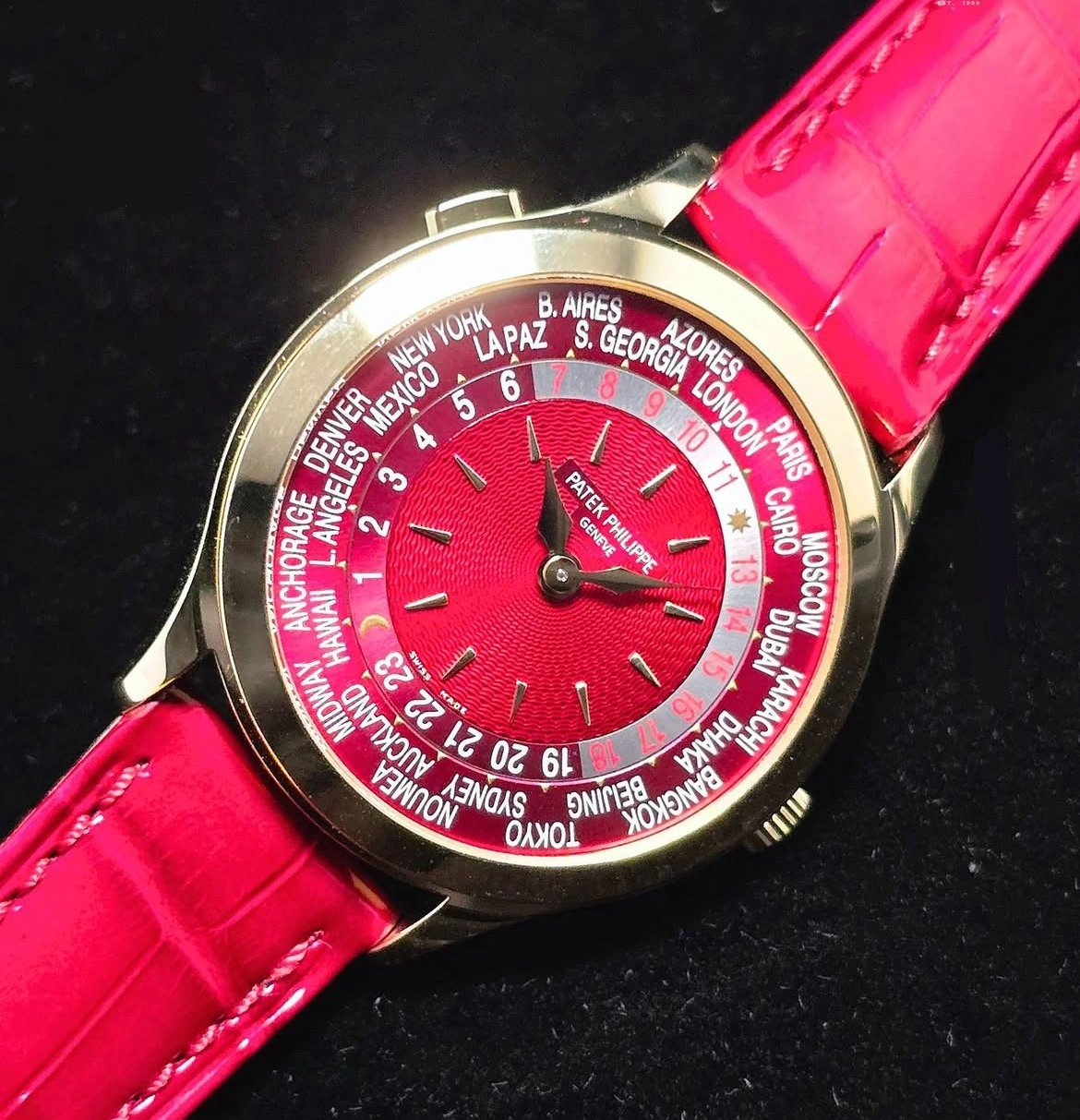 Patek Philippe World Time, Ref. 7129J-001 - Carmine Red Dial