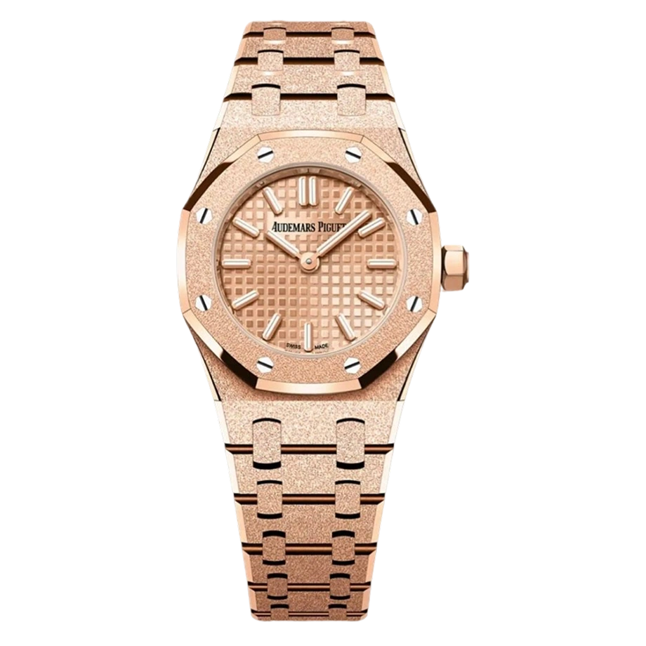 Audemars Piguet Royal Oak Mini Frosted Gold Quartz, Ref. 67630OR.GG.1312OR.01 - Pink Gold Dial