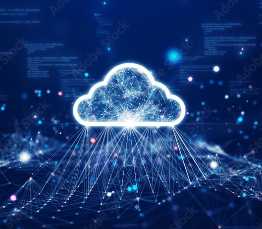 Cloud with connections coming out of it.