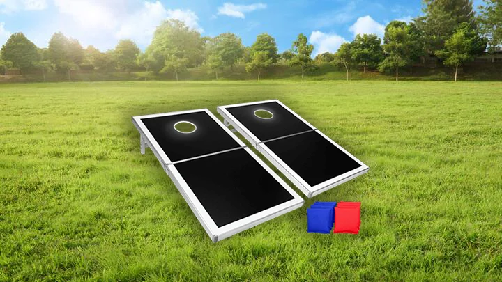 LED outdoor cornhole game rental