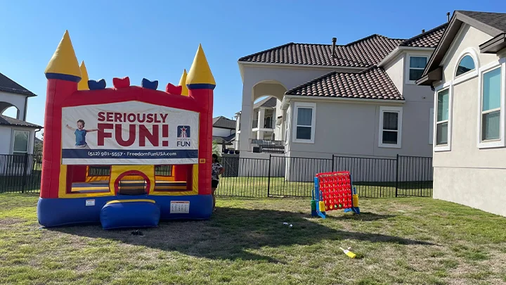 Rent a bounce house for your next party. Perfect for a bounce house birthday party or school event.