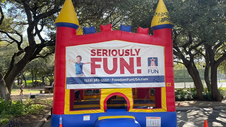 Freedom Fun USA is your one stop shop for bounce house rentals. Perfect for a bounce house birthday party or school event.