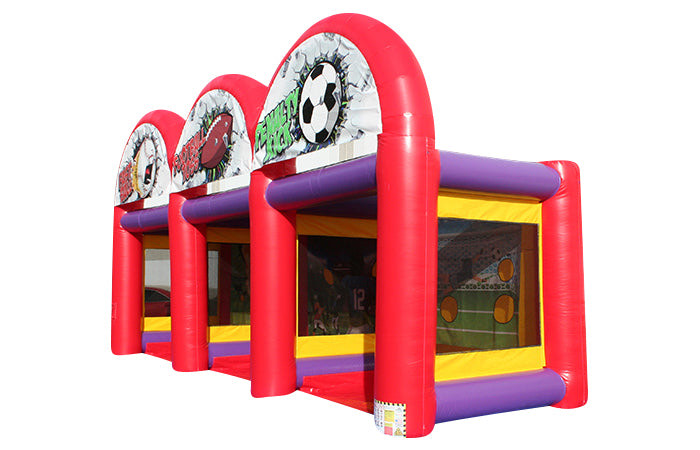 Triple threat football sports rental inflatable