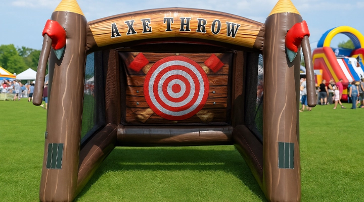 Inflatable axe throw rental