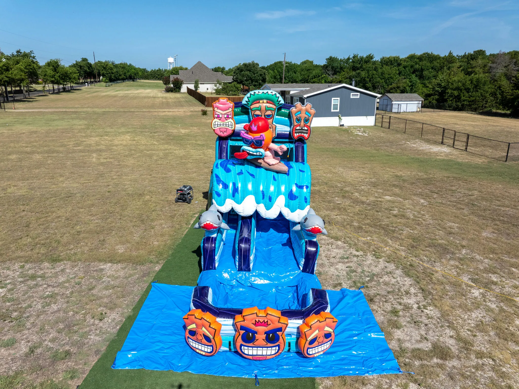 Freedom Fun USA is your one stop shop for  waterslide rentals in Albuquerque and Rio Rancho, New Mexico. This is our blue paradise waterslide. Perfect for a birthday party or school event.