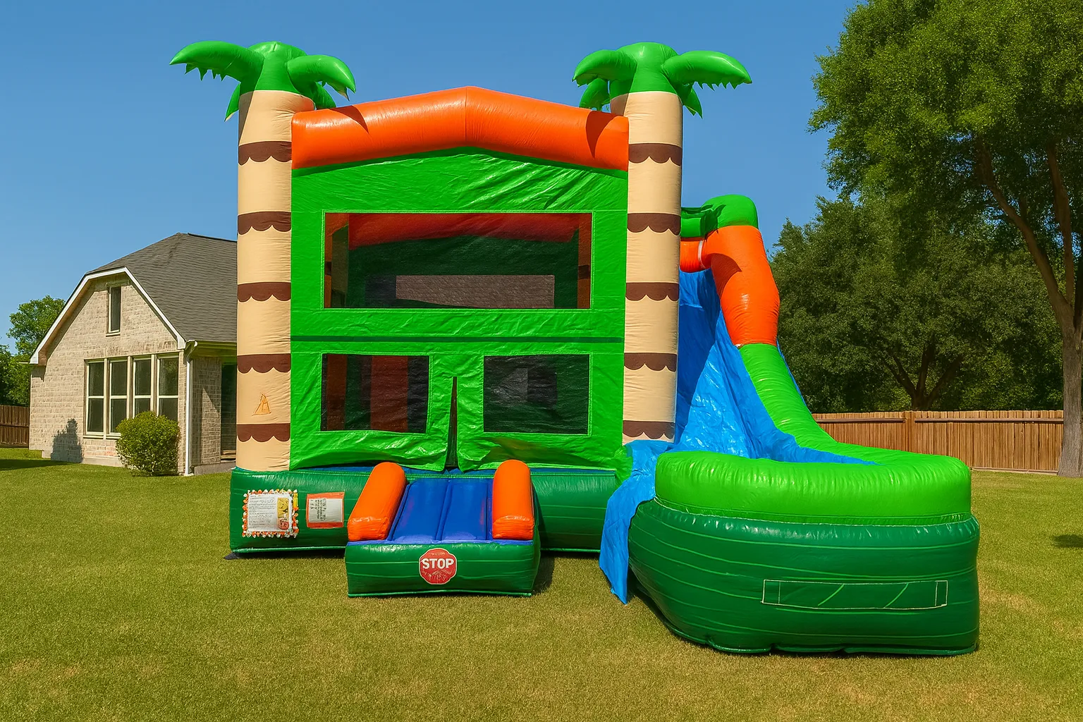 We deliver bounce house waterslides in Fort Worth.